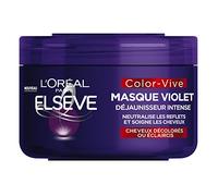L’ORÉAL PARIS - Masque Violet Déjaunisseur Intense - Cheveux Blonds, Décolorés, Méchés ou Blancs - Neutralise et Corrige - Anti-Reflets Jaunes & Orangés - Elseve Color-Vive - 250 ml