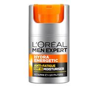 L'Oréal Paris Men Expert Crème hydratante protectrice anti-fatigue avec SPF 15 pour homme 50 ml Hydra Energetic Hydra avec vitamine C*, pour peaux fatiguées et sèches, hydrate et protège la peau