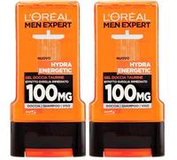 L'ORÉAL Paris Men Expert Hydra Energetic Gel Douche Homme, Taurina Effet Réveil immédiat, 300 ml (Lot de 2)