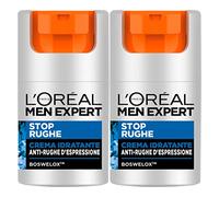 L'Oréal Paris Men Expert Stop Rides Crème Visage Hydratante Anti-rides avec Boswelox Traitement Revitalisant de la Peau Texture Légère - 2 Flacons de 50 ml