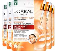 L'Oréal Paris Revitalift Clinical Masque Sérum Eclat Vitamine C, Coffret 5 Masques