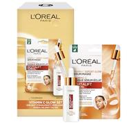 L'Oréal Paris RevitaLift Clinical Vitamine C Glow Kit Sérum & Masque avec 12% de vitamine C pure pour une peau rayonnante et des pores affinés