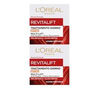 L'Oréal Paris Revitalift Crème Visage Anti-Rides Traitement Jour SPF 30 Extra Raffermissant Multi-Lift Protection UVA/UVB avec Pro-Rétinol et Elasti-Peptides - 2 Pots de 50 ml