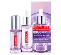 L'Oréal Paris Revitalift Filler Sérum Visage Hydratant Anti-Rides avec Acide Hyaluronique Lissant et Remplissage 30ml + Sérum Contour des Yeux Raffraichissant avec Caféine Énergisante pour les Poches