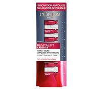 L'Oréal Paris Revitalift Laser Ampoules Peeling Anti-Âge 7x1,3ml | 10% acide glycolique, Effet peau neuve 7 jours, Anti-taches lissant, Cure concentrée 7 ampoules