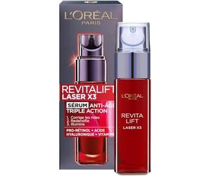 L'Oréal Paris Revitalift Laser Sérum Anti-Âge Pro-Xylane 3% 30ml | LHA améliore qualité peau, Texture fluide pénétration rapide, Testé dermatologiquement, Flacon pompe pratique