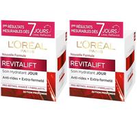 L'Oréal Paris - Revitalift - Soin Anti-Âge Hydratant & Raffermissant - Crème de Jour Anti-Rides & Extra-Fermeté - Enrichi en Pro-Rétinol - Pour Tous Types de Peaux - 50 ml (Lot de 2)