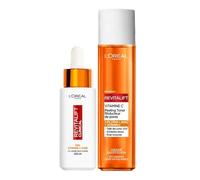 L'Oréal Paris - Routine Éclat Sérum 12% Vitamine C Pure + Peeling Toner Réducteur de Pores - Formule Enrichie en Vitamine C - Resserre les Pores et Illumine le Teint - Tous Types de Peau - Revitalift