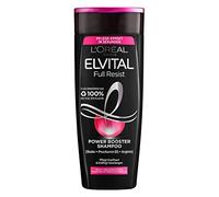 L'Oréal Paris Shampooing contre la chute de cheveux cassante pour cheveux cassants, à la biotine, à la provitamine B5 et à l'arginine, Elvital Full Resist Power Booster, 1 x 300 ml