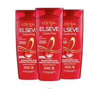 L'Oréal Paris - Shampooings Soin Protection Couleur pour Cheveux Colorés ou Méchés - Protège et Restaure la couleur - Enrichi en Pivoine et Filtre UV - Lot de 3 Shampooings - Elseve Color-Vive