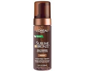 L'Oréal Paris Skincare Sublime Bronze Mousse à eau autobronzante hydratante à séchage rapide, autobronzant sans traces pour un bronzage naturel, 141,7 g