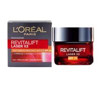L'Oréal Paris - Soin Visage Anti-Âge FPS 25 - Crème de Jour Triple Action avec Protection UV - À l'Acide Hyaluronique, Pro-Rétinol & Vitamine C - Tous Types de Peaux - Revitalift Laser X3 - 50 ml