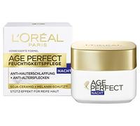 L'Oréal Paris Soin de nuit Age Perfect hydratant anti-âge, effet de soutien et anti-âge pour peaux matures avec céramique de soja et protection de la mélanine, 50 ml