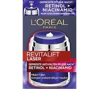 L'Oréal Paris Soin de nuit pressé anti-rides pour un teint uniforme et réduit les rides en 14 nuits avec rétinol et niaciamide, RevitaLift Laser X3, soin de nuit pressé anti-rides 50 ml