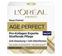 L'Oréal Paris Soin de nuit raffermissant pour peaux matures Soin hydratant anti-âge contre les taches de vieillesse Avec fragments de collagène AS Age Perfect Pro Collagène Expert 50 ml