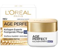 L'Oréal Paris Soin de nuit raffermissant pour peaux matures Soin hydratant anti-âge contre les taches de vieillesse Avec fragments de collagène AS Age Perfect Pro Collagène Expert 50 ml