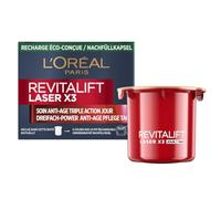 L'Oréal Paris - Soin Profond Visage Anti-Âge - Recharge Crème de Jour Triple Action - À l'Acide Hyaluronique, Pro-Rétinol & Vitamine C - Tous Types de Peaux - Revitalift Laser X3 - 50 ml