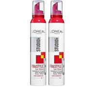 L'Oréal Paris Studio Line Fix&Style Mousse coiffante Volume et Structure Tenue ultra forte 24 h Pas de collage Mousse de fixation Fix&Style 200 ml (Lot de 2)
