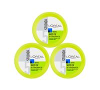 L'Oréal Paris Studio Line Invisi Fix Gel Crème Mineral Longue Durée 24h Tenue 5 Forte - 3 Pots de 150ml