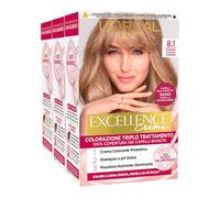 L'Oréal Paris Excellence Creme Coloration Permanente 8.1 Blond Clair Cendres Triple Traitement - 3 Teintes