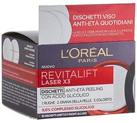 L'Oréal Paris Traitements Revitalift Laser X3 Disquettes Visage Anti-Eté Anti-rides Peeling avec Acide glycolique, EspholiAnti et IlluminAnti