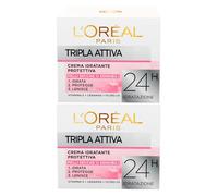 L'Oréal Paris Triple Active Crème Visage Hydratante pour Peau Sèche ou Sensible, Formule Apaisante 24H, avec Vitamine E et Céramide, Filtre UV Anti Stress et Pollution 2