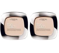 L'Oréal Paris True Match Super Blendable Poudre D5-W5 Golden Sand 9 g (Lot de 2)