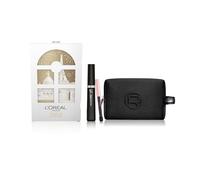 L'Oréal Paris Voyage Enchanté Coffret Cadeau Noël Mascara Volume et Longueur Telescopic Lift Infusé aux Céramides Noir + Crayon Yeux Le Khol Noir + Pochette Velours