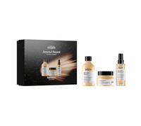 L'OREAL PROFESSIONNEL - Coffret Cadeau - Cheveux Abîmés - Absolut Repair - 77% de Dommages en Moins - Cheveux Brillants & Doux - Édition Limitée - Shampoing (300ml) + Masque (250ml) + Huile (90ml)