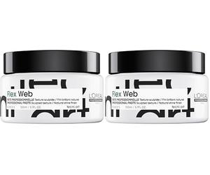 L'Oréal Professionnel, Pâte Sculptante Fibreuse Web, Force 5, Fixation Elastique Longue Durée & Looks Modulables, Cheveux Brillants, Sans Résidus, Non Gras & Non Collant, Tecni Art 150 ml (Lot de 2)