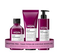 L'OREAL PROFESSIONNEL - Routine Curl Expression - Tous Types de Cheveux Bouclés - Cheveux 3x plus Hydratés - 12x plus de Définition - Shampoing Crème + Crème Hydratante + Crème-en-Gelée