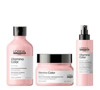 L'OREAL PROFESSIONNEL - Routine Pour Cheveux Colorés - Vitamino Color - Protège la Couleur Pendant 8 Semaines - Cheveux 6x Plus Brillants - Shampoing (300ml) + Masque (250ml) + Lait (190ml)