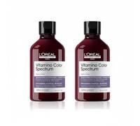 L'Oréal Professionnel Shampooing Brillance de Couleur avec Effet Glass Hair sur Cheveux Colorés, Neutralise les tons Jaunes, Série Expert, Vitamino Color Spectrum Purple Dyes Neutralisant Shampooing 2