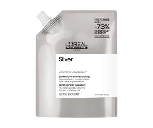 L'Oreal Recharge Shampooing Silver 500ml - Anti-jaune pour cheveux blancs ou gris