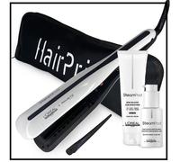L'Oreal - Steampod 3 + creme cheveux epais + serum + trousse hairprice noire + barette