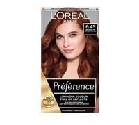 L'Oreal Teinture capillaire Paris Preference, longue durée, couleur permanente lumineuse, 6,35, havane, lot de 3