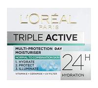 L'Oréal Paris Dermo Expertise Triple Active Crème Hydratante Jour Multi-Protectrice pour Peaux Normales à Mixtes 50 ml