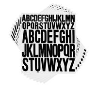 LOREC 12 Feuilles Lettres Autocollantes Noire Autocollant Lettre Alphabet Vinyle Stickers Lettres Alphabet Auto-Adhésif Autocollants Lettres Alphabet pour DIY Scrapbooking, Cartes de Vœux