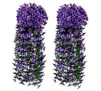 LOREC 2PCS 80CM Glycine Artificielle Fleurs Artificielles Deco Romantique Glycine Artificiel Wisteria Fleur Faux Wisteria Vigne Guirlande Suspendue pour Mariage,Garden Party Decor, Balcon, Maison
