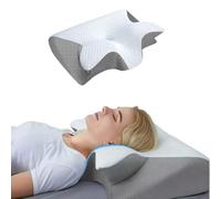 L'oreiller Orthopédique Orthonuit,Oreiller Ergonomique Cervical en Mousse à Mémoire de Forme 3D, en Forme de Papillon - Soutien Cou, Dorsal et Latéral, pour Bureau, Pauses et Dodo