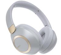 LORELEI B-C6 Casque Bluetooth sans fil supra-auriculaire, 50H d'autonomie, pliable, léger, basses profondes, microphone intégré, cache-oreilles en mousse à mémoire de forme, pour les voyages (gris