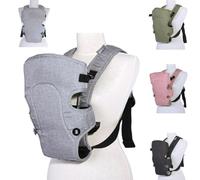Lorelli Baby Carrier Porte-bébé entre le ventre Sangles réglables à partir de 4 mois, couleur : gris clair