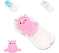 Lorelli Baby filet de bain pingouin, clips en plastique, filet de bain, dès la naissance rose