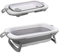 Lorelli Baignoire pour bébé Dino 83 cm pliable, pieds antidérapants, thermomètre, écoulement gris