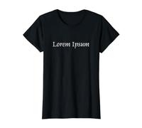 Lorem Ipsum Latin Placeholder Typewriter Geek T-Shirt Graphique avec Valeur, Femme, Noir, M