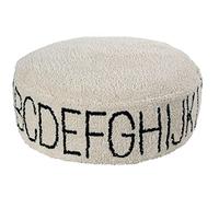 Lorena Canals Pouf Lavable ABC Naturel, Noir -Couvrir: 97% Coton 3% Autres Fibres Remplissage 100% Boules de polystyrène- 70x70 cm