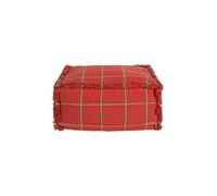 Lorena Canals Pouf pour enfant fabriqué à la main en coton rouge érable, 40 x 40 x 20 cm