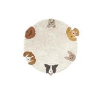 Lorena Canals Tapis lavable pour enfants chiens pour chambre ou aire de jeux, Ø 140 cm