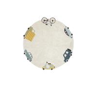 Lorena Canals – Tapis rond pour enfant lavable Wheels en coton Ø 140 cm