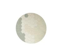 Lorena Canals - Tapis Rond Chambre Enfant Coton Lavable en Machine Honeycomb - Enfant - Bleu Sauge - Dimensions: 140 x CM